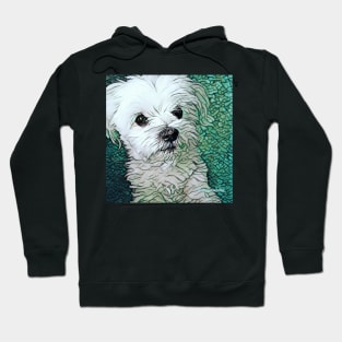 Fur Baby Fluffy, white maltese, white dog, cute dog, maltese puppy, cute dog stuff, artsy dog stuff, pet stuff, dog tote Hoodie